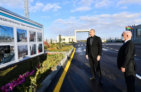 İlham Əliyev yenidən qurulan “Yaşma” qovşaq yarımstansiyasının açılışında - FOTO