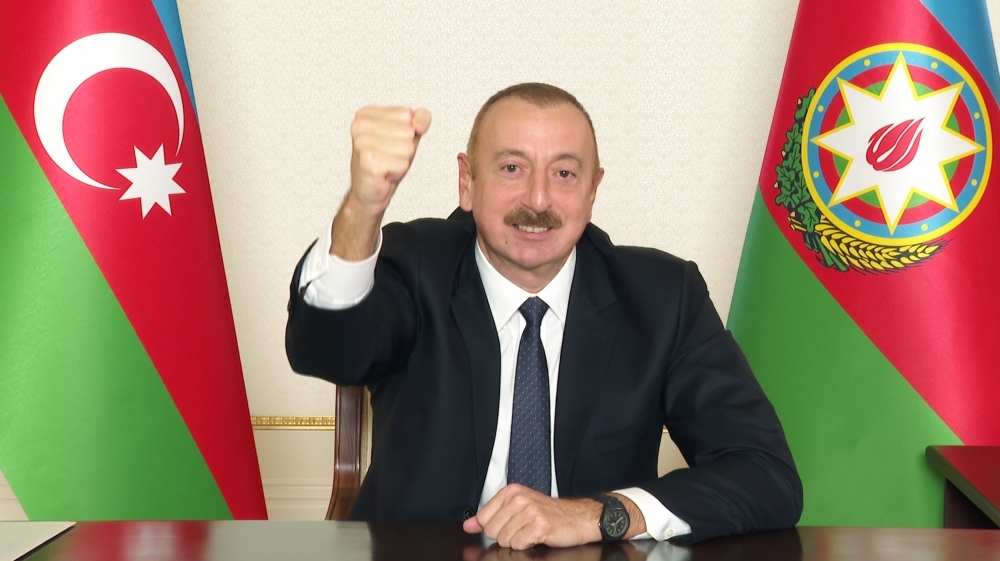 Prezident İlham Əliyevin “Qarabağ”ın qələbəsinə reaksiyası - FOTO